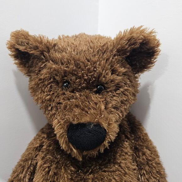 Restoration Hardware Baby Child Large Dark Brown Teddy Bear Shaggy Plush 2010 - Picture 2 of 7